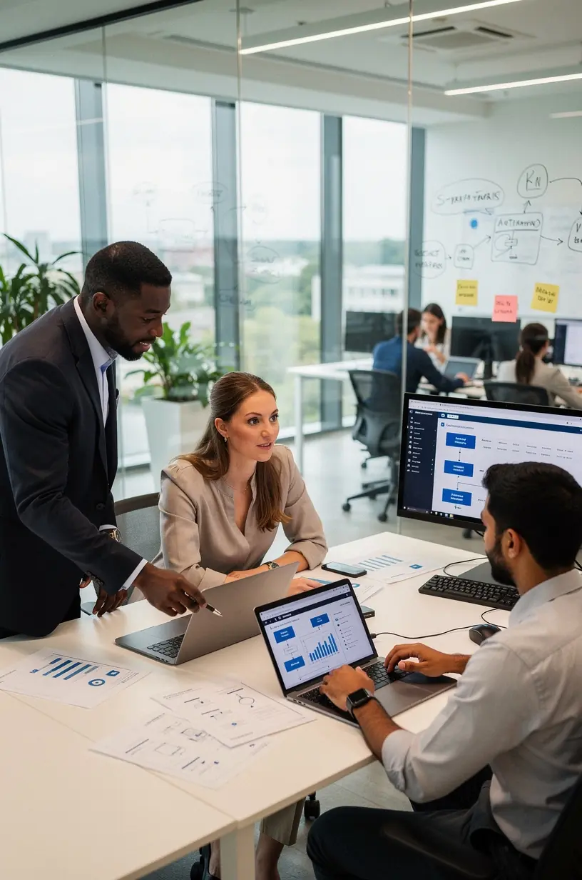 Automated social media posting workflow illustration